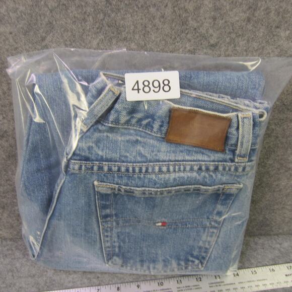 Tommy Hilfiger Jeans Womens 6 Blue High Rise Tapered Leg 100% Cotton Mom Fit - Picture 11 of 11